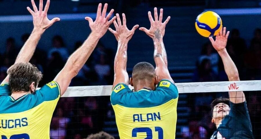 Seleção brasileira de vôlei masculino tem derrota na partida válida pela Liga das Nações - Foto: Reprodução/ Twitter @volei