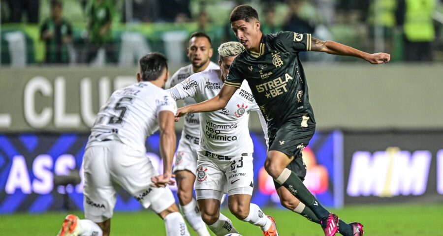 Corinthians entra em campo contra o América-MG, nesta quarta (5), no estádio Independência - Foto: Reprodução/ Mourão Panda / América