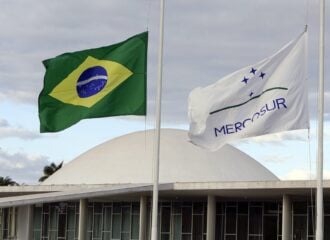 Bandeira do Mercosul no Congresso Nacional - Foto: Roque de Sá/Agência Senado