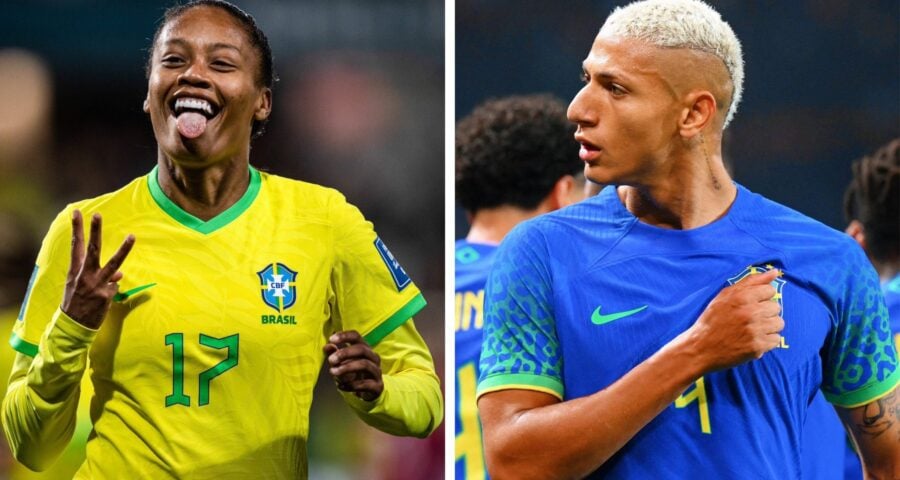 Richarlison e Ary Borges estão com os nomes em alta nas redes sociais após vitória do Brasil - Foto: Reprodução/ Twitter @SpursOfficial @_aryborges