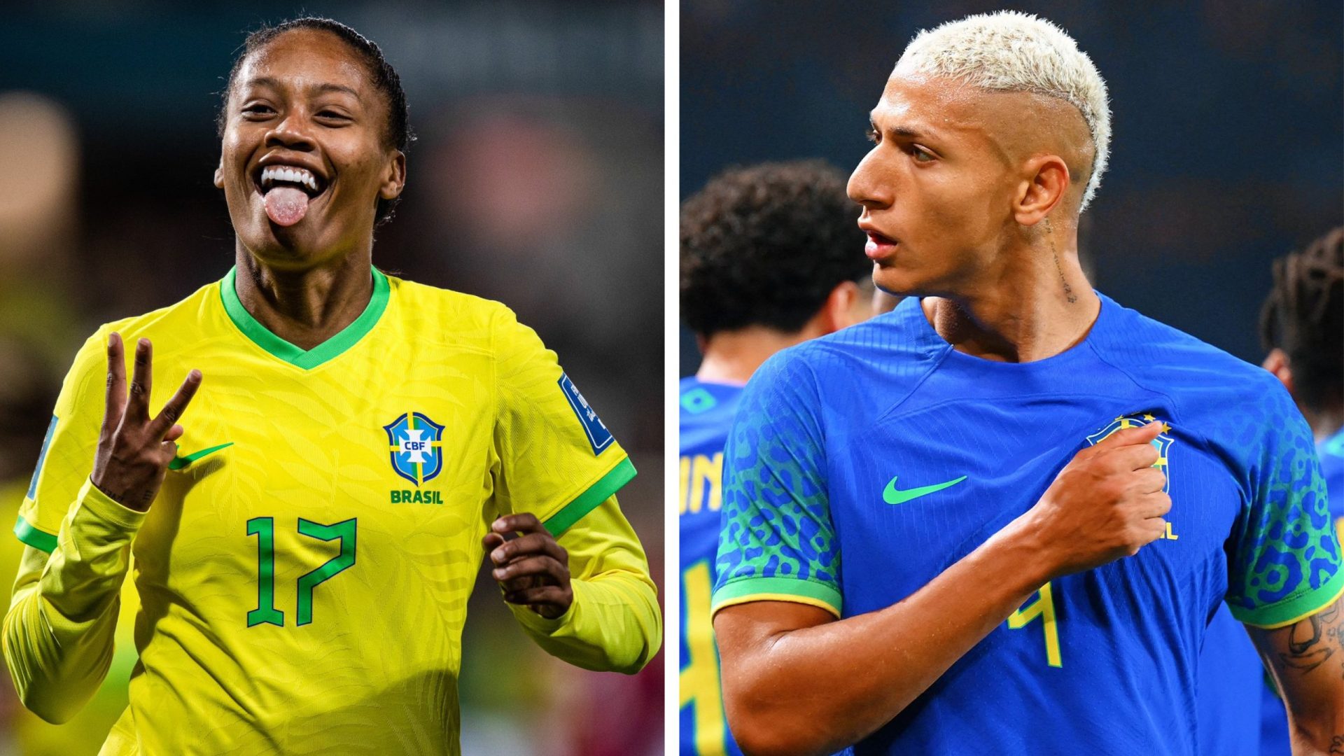 Richarlison e Ary Borges estão com os nomes em alta nas redes sociais após vitória do Brasil - Foto: Reprodução/ Twitter @SpursOfficial @_aryborges
