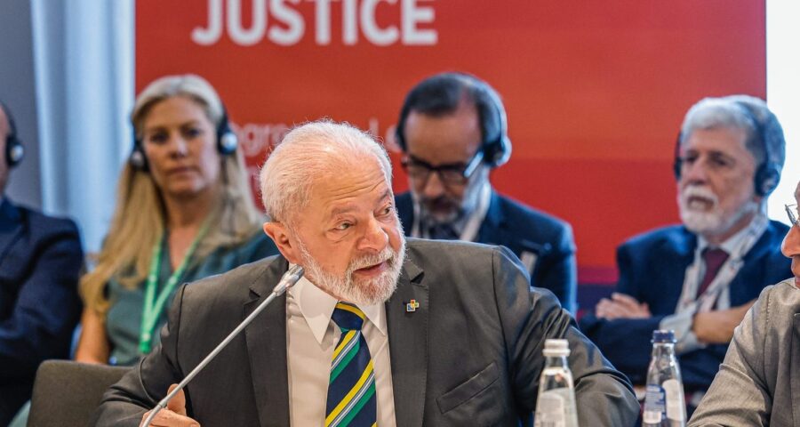 Presidente da República, Luiz Inácio Lula da Silva, durante café da manhã com lideranças progressistas. Bruxelas, naBélgica - Foto: Ricardo Stuckert/PR