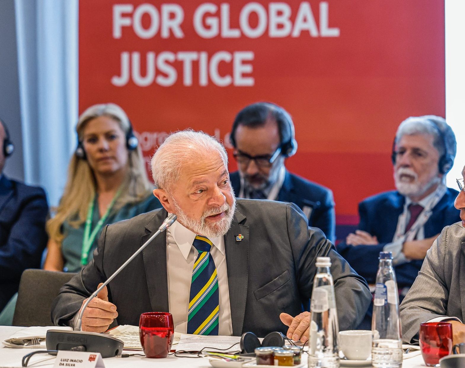 Presidente da República, Luiz Inácio Lula da Silva, durante café da manhã com lideranças progressistas. Bruxelas, naBélgica - Foto: Ricardo Stuckert/PR