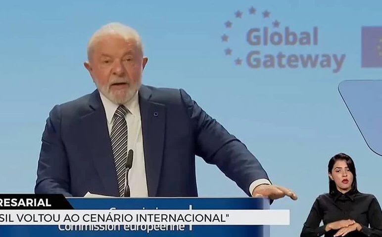 O presidente Lula (PT), afirmou nesta segunda-feira (17) que o Brasil fará a sua parte sobre a questão climática -Foto: Reprodução/TV Brasil