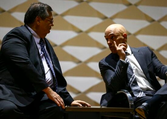 O ministro do STF Alexandre de Moraes elogiou Flávio Dino e disse que ele era um bom nome para Lula indicar ao STF -Foto: Marcelo Camargo/Agência Brasil