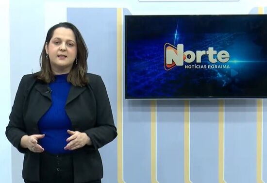 O jornal Norte Notícias é apresentado por Janara Rodrigues – Reprodução/TV Norte Boa Vista