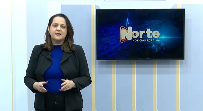 O jornal Norte Notícias é apresentado por Janara Rodrigues – Reprodução/TV Norte Boa Vista