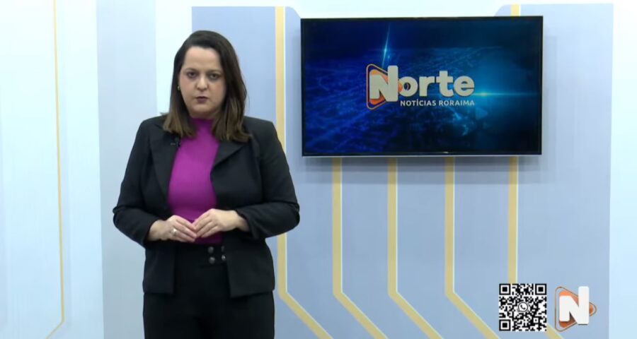 O jornal Norte Notícias é apresentado por Janara Rodrigues – Reprodução/Grupo Norte RR