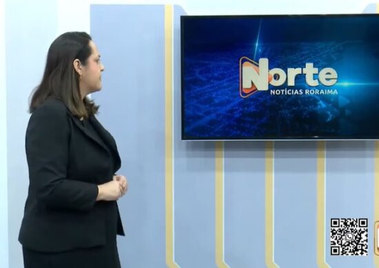 O jornal Norte Notícias é apresentado por Janara Rodrigues – Reprodução/TV Norte Boa Vista