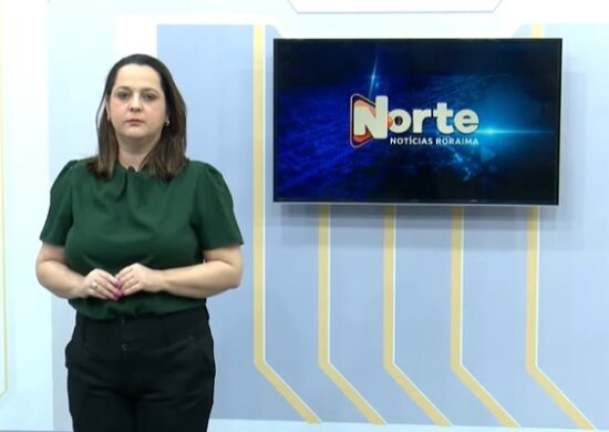 O jornal Norte Notícias é apresentado por Janara Rodrigues – Reprodução/TV Norte Boa Vista