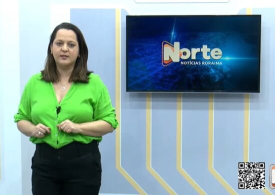 O jornal Norte Notícias é apresentado por Janara Rodrigues – Reprodução/Grupo Norte RR