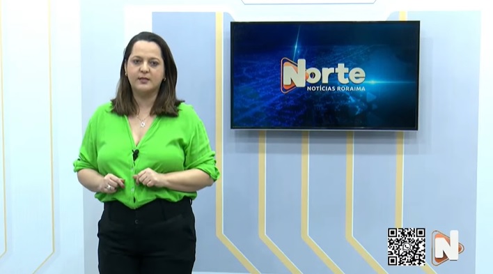 O jornal Norte Notícias é apresentado por Janara Rodrigues – Reprodução/Grupo Norte RR