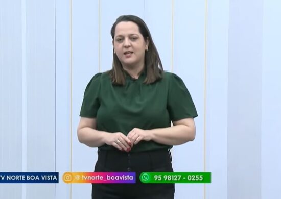 O jornal Norte Notícias é apresentado por Janara Rodrigues – Reprodução/Grupo Norte RR