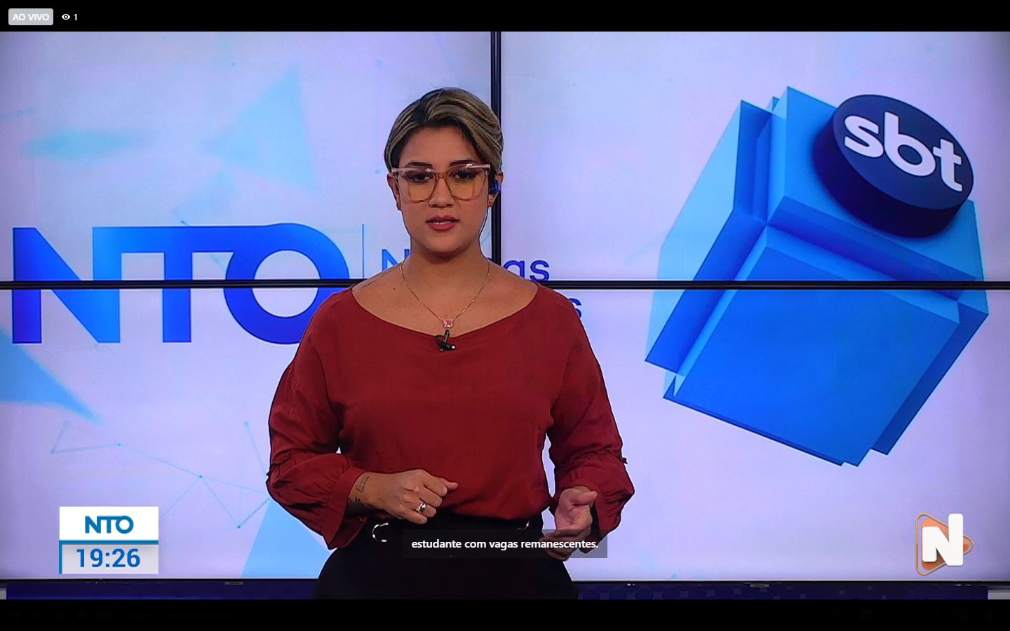 Jornal Notícias Tocantins é apresentado por Mariana Ferreira – Foto: Reprodução/TV Norte Tocantins