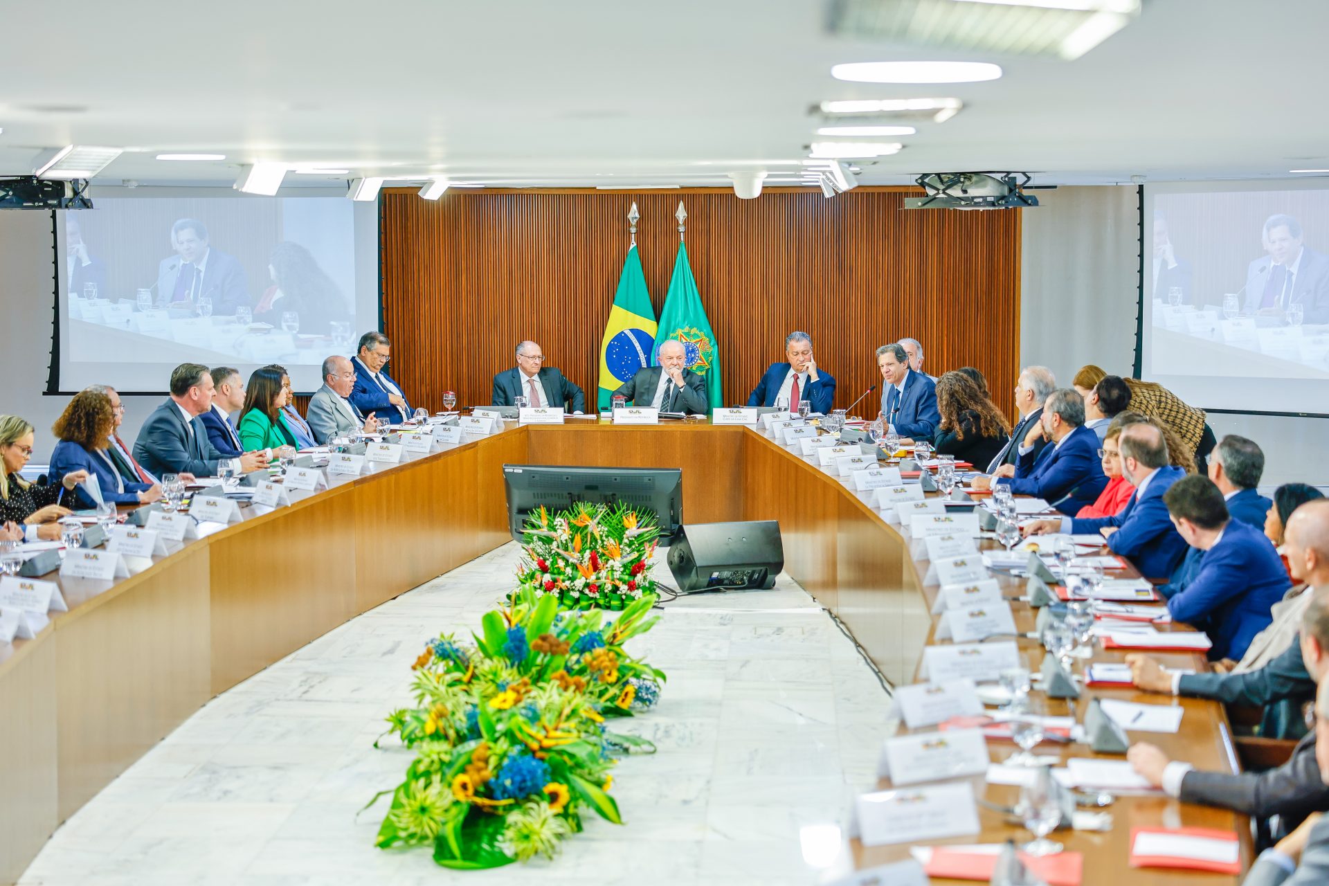 Presidente da República, Luiz Inácio Lula da Silva, durante reunião ministerial - - governo- Foto: Ricardo Stuckert/PR