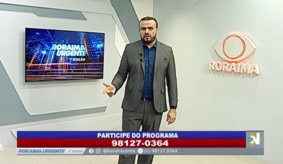 O jornal Roraima Urgente 1ª edição é apresentado por Eduardo Sales – Foto: Reprodução/TV Norte Boa Vista