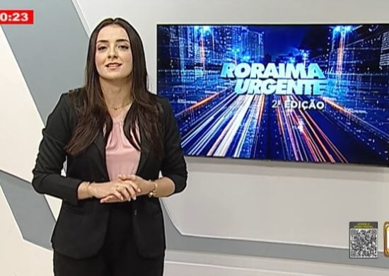 O jornal Roraima Urgente 2ª edição é apresentado por Jussara Beserra – Foto: Reprodução/Grupo Norte RR