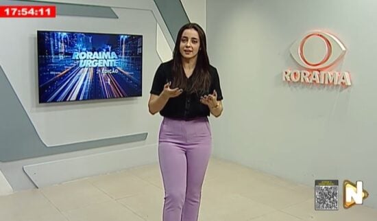 O jornal Roraima Urgente 2ª edição é apresentado por Jussara Beserra – Foto: Reprodução/TV Norte Boa Vista