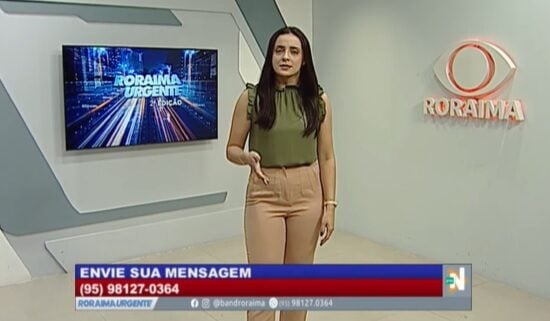 O jornal Roraima Urgente 2ª edição é apresentado por Jussara Beserra – Foto: Reprodução/TV Norte Boa Vista