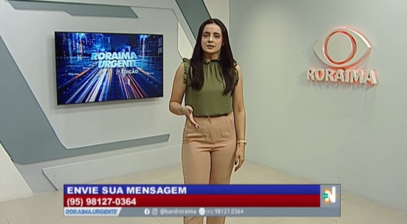 O jornal Roraima Urgente 2ª edição é apresentado por Jussara Beserra – Foto: Reprodução/TV Norte Boa Vista