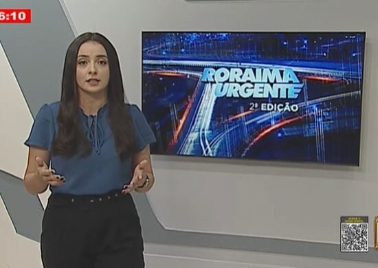 O jornal Roraima Urgente 2ª edição é apresentado por Jussara Beserra – Foto: Reprodução/Grupo Norte RR