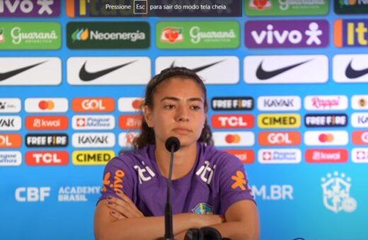 Aneglina era uma das três suplentes convocadas pela técnica Pia Sundhage - Foto: Reprodução/CBF TV