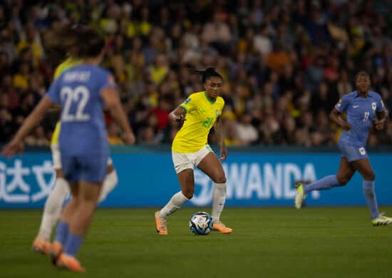 Seleção feminina entrou nervosa no primeiro tempo, com muitos erros de passe - Foto: Thais Magalhães/CBF/divugação