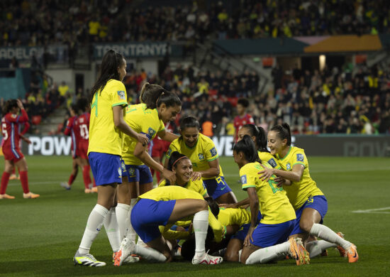 Brasil comemora gols de Ary Borges, na estreia pelo Grupo F - Foto; Thais Magalhães/CBF/divulgação