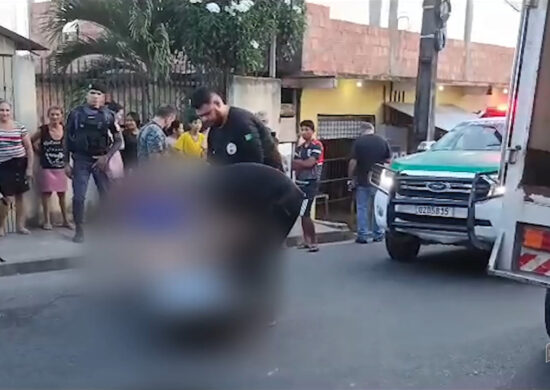 Homem é morre ao ser baleado três vezes no bairro Cidade de Deus, na Zona Norte de Manaus – Foto: Reprodução/TV Norte Amazonas