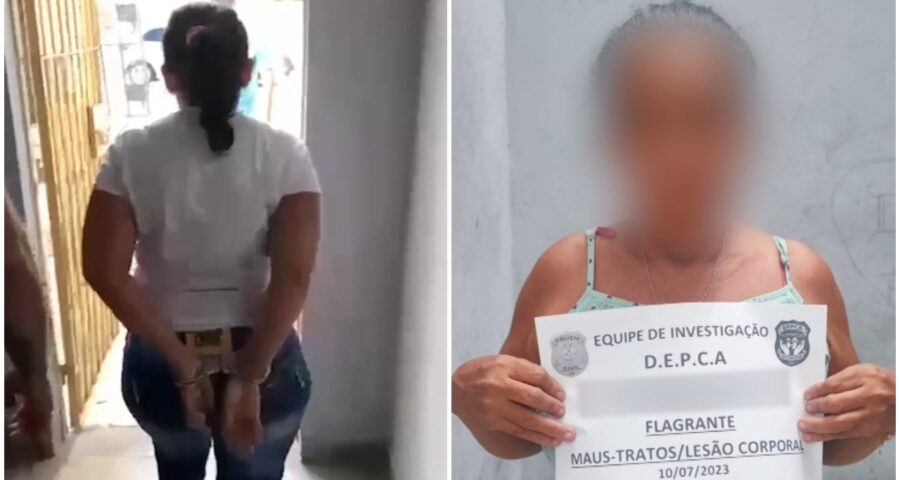 Mulher é presa suspeita de maus tratos contra a neta em Manaus - Foto: Reprodução/TV Norte Amazonas