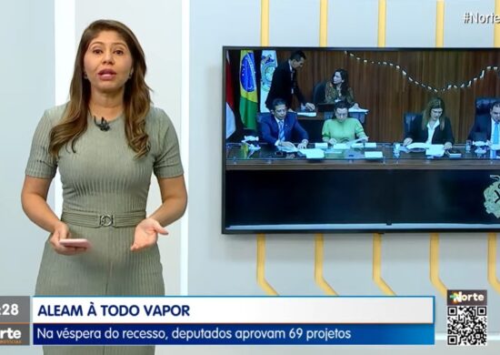 O Norte Notícias é apresentado por Mariana Rocha – Foto: Reprodução/TV Norte Amazonas