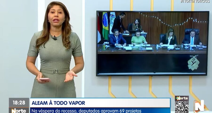 O Norte Notícias é apresentado por Mariana Rocha – Foto: Reprodução/TV Norte Amazonas