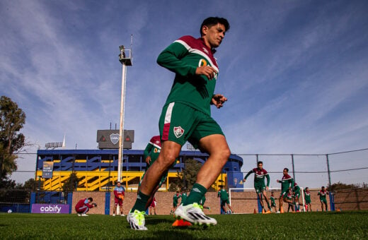 Germán Cano durante treino do Flu no CT Pedro Pompilio, em Buenos Aires - Foto: Marcelo Gonçalves/FFC/divulgação