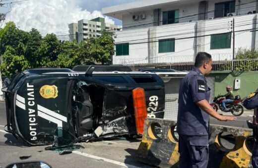 Viatura levava detentos para audiência no fórum Henoch Reis - Foto: Reprodução/WhatsApp