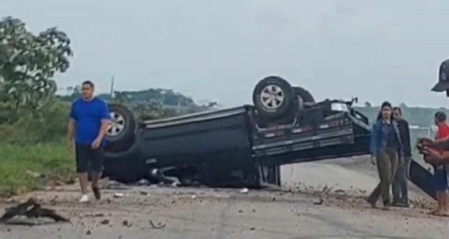 Acidente com capotamento deixa oito feridos na BR-364