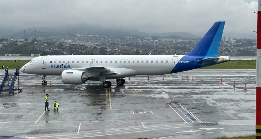 Avião do Palmeiras apresenta problemas técnicos - Foto: Reprodução/ X @emiliobotta