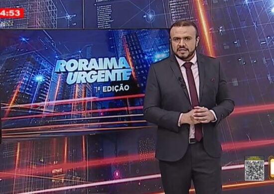 O jornal Roraima Urgente 1ª edição é apresentado por Eduardo Sales – Foto: Reprodução/Grupo Norte RR