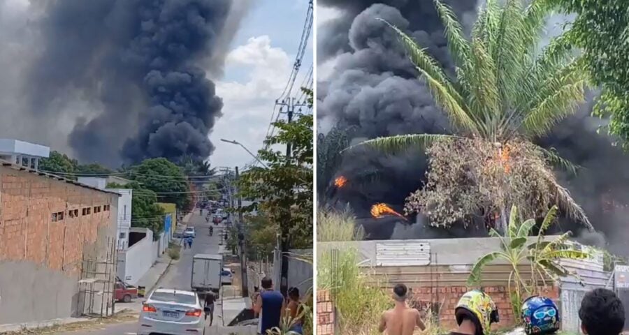 Incêndio tomou conta do local- Foto:Reprodução/Facebook