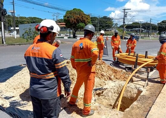 Obras para expansão do gás natural em Manaus- Foto: Cigás