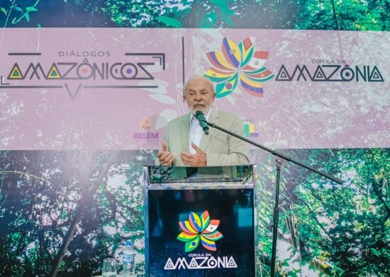 Presidente da República, Luiz Inácio Lula da Silva durante coletiva de imprensa no Hangar Centro de Convenções em Belém, no Pará - Foto: Ricardo Stuckert/PR