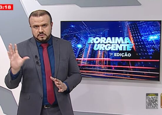 O jornal Roraima Urgente 1ª edição é apresentado por Eduardo Sales – Foto: Reprodução/Grupo Norte RR