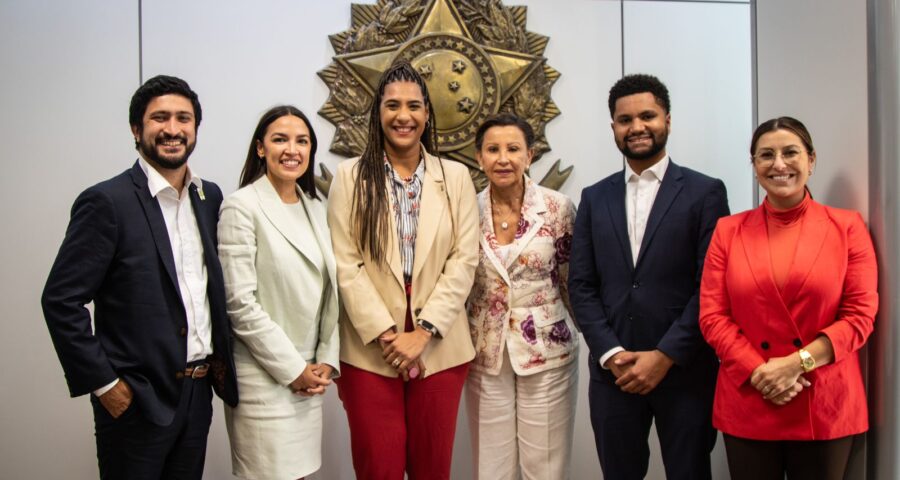 Ministra Anielle Franco e deputados norte-americanos