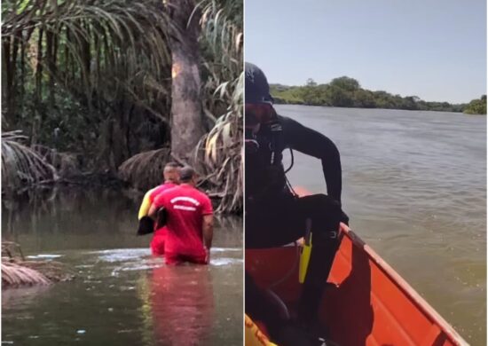 Corpo de Bombeiros realizando buscas pelo corpo - Foto: Reprodução/Instagram @cbmrr