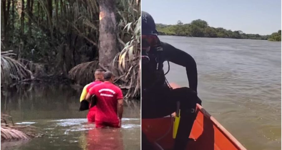 Corpo de Bombeiros realizando buscas pelo corpo - Foto: Reprodução/Instagram @cbmrr