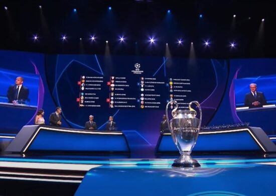 UEFA realizou sorteio das chaves de grupos da Champions League - Foto: Reprodução/ SBT Sports