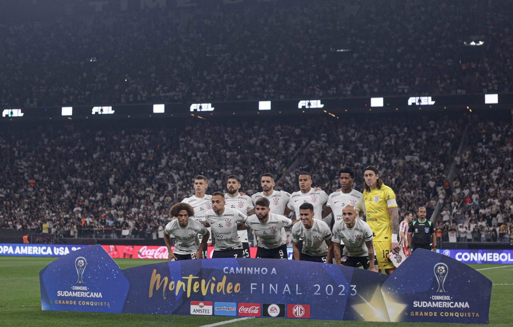 Corinthians e Estudiantes disputam pelo jogo de volta da Copa Sul-Americana - Foto: Reprodução/ X @Corinthians