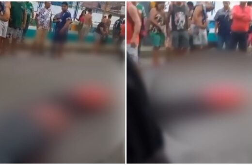 Dupla é executada a tiros em frente de residência na Zona Sul de Manaus – Foto: Reprodução/TV Norte Amazonas