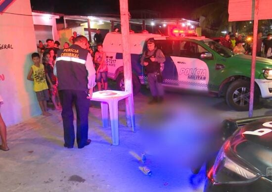 Homem é morto a tiros enquanto bebia em bar na Zona Norte de Manaus - Foto: Reprodução/TV Norte Amazonas