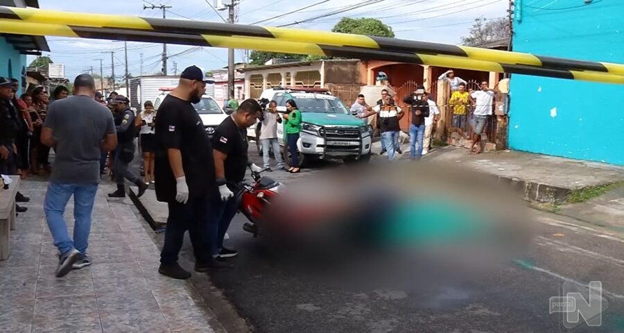 Homem é morto com 20 tiros ao deixar enteado na escola em Manaus - Foto: Reprodução/TV Norte Amazonas