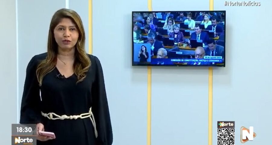 O Norte Notícias é apresentado por Mariana Rocha – Foto: Reprodução/TV Norte Amazonas